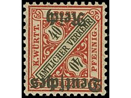 1920, Amtlicher Verkehr 40 Pfg., kopfstehender Aufdruck, postfrisch, tadellos, eine sehr seltene Marke, ProFi hat lediglich 1