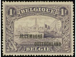 1920, 1 Franc violett, Aufdrucktype II, gezähnt 14 ¾:15, sauber ungebraucht, tadellos, Kurzbefund Hoffner BPP (2013)