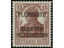 1920, Germania 15 Pfennig karminbraun, sogen. “Siegesmarke”, postfrisch, tadellos, selten, sign. Hochstädter BPP sowie Befund