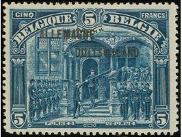 1920, 5 Franc blau, Aufdrucktype II, gezähnt 14 ¾:15, sauber ungebraucht, tadellos in ausgabetypischer Zähnung, Kurzbefund Ho