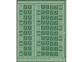 1911/12, „S. Seligsberger“ + „Briefmarken Kohl“ + 5 Pfg. Luitpold grün, kompletter Markenheftchenbogen, unten mit komplett ge