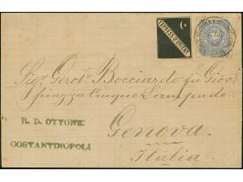 1882, 20 Pfg. mit Stempel “CONSTANTINOPEL 6/10 83 (1)2 - 1N.” als tarifgerechte Frankatur auf Brief mit schwarzer Orient-Expr