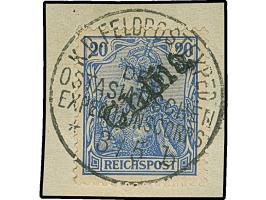 1900, Handstempel 20 Pfg., farbfrisch und gut gezähnt, sauber mit Stempel “K.D. FELDPOSTEXPED. DES OSTASIATISCHEN EXPEDITIONS