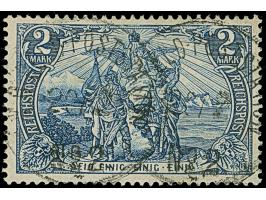 PETSCHILI: Germania 2 M. schwärzlichblau, Type II, farbfrisch und gut gezähnt, sauber gestempelt “K.D. FELD-POSTSTATION No 2 