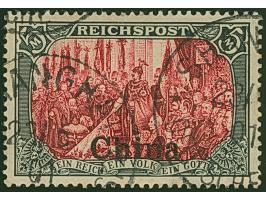 1901, Reichspost 5 M., Type I ohne Nachmalung, farbfrisch und normal gezähnt, sauber gestempelt “SHANGHAI 23/5 01”, tadellos,