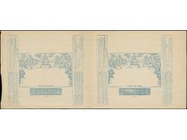 1840, Mulready letter sheet 2d. blue, stereos A95 and A98, unused pair, folded in between, a few minor peripheral weaknesses,
