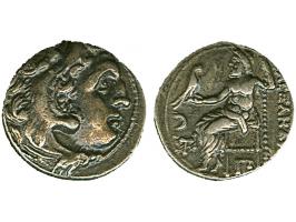 GRIECHENLAND/MAZEDONIEN: 310/301 v. Chr. (ca.), Antigonos I Monophthalmos, Drachm, Av. Kopf des Herakles mit Löwenfell n.r., 