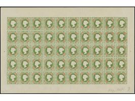 HAMBURGER: 1891/95, ½ Sch. schwarz, kompletter ungezähnter Bogen auf ungummiertem Papier, tadellos. Nur wenige Bögen hergeste