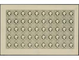 HAMBURGER: 1891/95, ½ Sch. dunkeolivgrün/tiefrosa, durchstochen, kompletter Bogen, Feld 17 mit typischem Zwickelfehler, postf