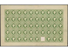 HAMBURGER: 1891/95, ½ Sch. dunkelgrün, ohne Präfung, ohne Zwickeldruck, geschnitten, Feld 47 mit ausgeschnittenem Medaillon, 