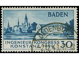 Konstanz II 30 Pfg., sauber gestempelt "OLDENBURG 2.12.49". Tadellos. Fotoattest H.-D. Schlegel BPP (2005)