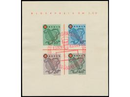 1949, Rot Kreuz-Block, Type I, sauber mit rotem Sonderstempel „FREIBURG 13.6.49“, tadellos, Fotoattest D. Schlegel BPP (2020)
