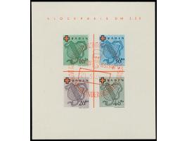 1949, Rot Kreuz-Block, Type II, sauber mit rotem Sonderstempel „FREIBURG 20.5.49“, tadellos, Fotoattest D. Schlegel BPP (2011
