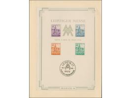 1946, Leipziger Messe-Block als Sonderblock im Großformat mit Wasserzeichen 1 X, ungebraucht ohne Gummi, einwandfrei, kpl. mi