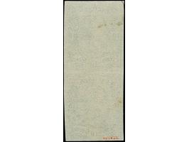 10 Ngr. milchblau im senkrechten Paar, unten noch voll-, sonst breitrandig, mit undeutlichem Nummernstempel. Einwandfrei. Sig