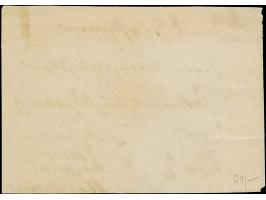 10 Ngr. milchblau, linker Rand ergänzt, sonst voll- bis überrandig, zusammen mit 2 Stück 1 Ngr. auf mattgraurot, mit Nr. "23"