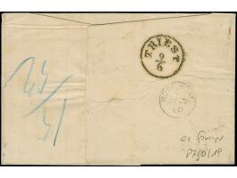 10 Ngr. milchblau, ½ Ngr. auf mattgrau und 2 Einzelwerte 3 Ngr. auf gelb, &nbsp;mit Nr. "3" und nebengesetztem Doppelkreisste