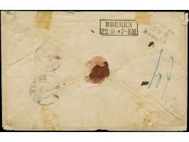 10 Ngr. milchblau, unten breitrandig, sonst Zwergschnitt, zusammen mit allseits breit- bis überrandiger 3 Ngr. auf gelb, mit 