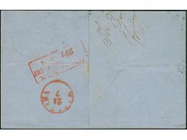 10 Ngr. milchblau und 1 Ngr. auf mattgraurot, letztere oben berührt, sonst beide voll- bis meist breitrandig, mit Nr. "2" und