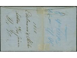 5 Ngr. rostbraun, 2 Einzelwerte, zusammen mit 1 Ngr. auf mattgraurot, alle einseitig berührt, sonst einwandfrei und farbfrisc