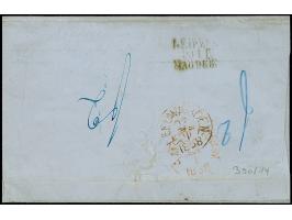 5 Ngr. rostbraun (sogenannte Fehlfarbe), allseits breitrandig, mit Nr. "8" und nebengesetztem Doppelkreisstempel "CHEMNITZ 20