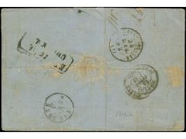 5 Ngr. ziegelrot, voll- bis breitrandig, zusammen mit 1 Ngr. auf mattgraurot, ½ Ngr. auf grau und 1851/63, 3 Pfg. grün (letzt