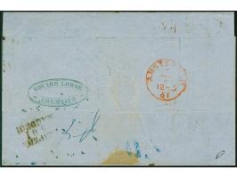 5 Ngr. ziegelrot, 2 Einzelwerte mit Rahmenstempel "CHEMNITZ 4 VI 61", zusammen mit 2 Ngr. auf blau (scharfe waagerechte Druck