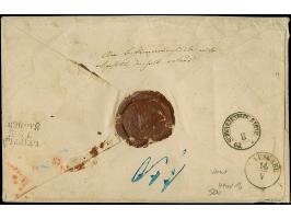 5 Ngr. bräunlichrot im 4er-Block, farbfrisch und noch voll- bis breitrandig, mit 3 Einzelwerten 2 Ngr. auf blau in meist gute