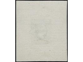 1855, Probedruck der Druckerei Meinhold und Söhne, ½ Ngr., Einzelabzug in schwarz, im Design der vorangeganen Friedrich Augus