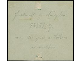 1855, breitrandiger Einzelabzug der Stahlstichvorlage in neuer Zeichnung, ohne Wertziffern, auf Kartonpapier aufgezogen. Nur 