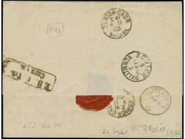 3 Ngr. auf gelb im waagerechte Paar, voll- bis breitrandig und farbfrisch mit klarer Nummer "196" auf rekommandierter Briefhü