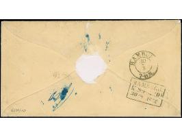 3 Ngr. auf gelb im waagerechten 5er-Streifen, farbfrisch und voll- bis breitrandig, zusammen mit etwas berührter 1 Ngr. auf m