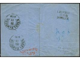 3 Ngr. auf gelb im waagerechten 3er-Streifen, voll- bis überrandig, unten mit breitem Bogenrand, und in leuchtend frischer Fa