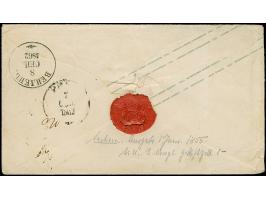 3 Ngr. auf gelb, oben gering berührt, sonst voll- bis breitrandig, als Zufrankatur auf Ganzsachenumschlag 3 Ngr. gelb, mit Nr