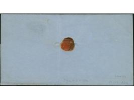 ½ Ngr. auf grau, 2 Ngr. auf blau und 1851/63, Wappen 3 Pfg. grün, treppenförmig geklebt und soweit sichtbar alle voll- bis br