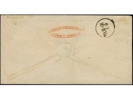 2 Ngr. auf blau, vollrandig, und Ganzsachenausschnitt 1 Ngr. rosa, rund geschnitten, mit Nr. "213" und nebengesetztem Doppelk