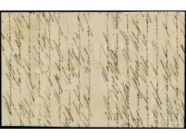 1 Ngr. auf mattgraurot im waagerechten 5er-Streifen mit weiterer 1 Ngr. und 2 Ngr. auf blau, alle farbfrisch und voll- bis br