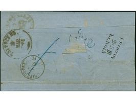 2 Ngr. auf blau im waagerechten Paar, voll- bis breitrandig, mit Nr. "46" und sauber nebengesetztem Einkreisstempel "PLAUEN 2