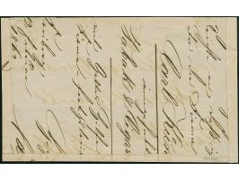 ½ Ngr. auf grau, teils berührt, mit doppelt auf- und zusätzlich sauber nebengesetztem roten Doppelkreisstempel "FREIBERG 13/I