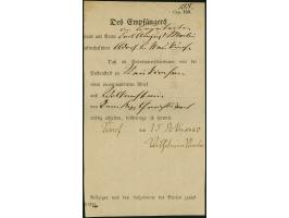 ½ Ngr. auf grau, unten etwas berührt, sonst voll- bis breitrandig, mit Nr. "131"auf etwas beschnittener Retour-Recepisse nach