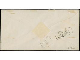 1 Ngr. auf mattgraurot mit sauber auf- und nebengesetztem Doppelkreisstempel "DRESDEN 9 8" auf Zierbrief mit in Gold geprägte