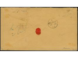 1 Ngr. auf mattgraurot, waagerechter 4er-Streifen und Einzelstück, alle voll- bis breitrandig, mit Nr. "2" und sauber nebenge