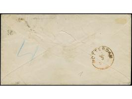 1 Ngr. auf mattgraurot, waagerechtes Paar, leicht berührt und unten rechts etwas angeschnitten, in wertstufengleicher Mischfr