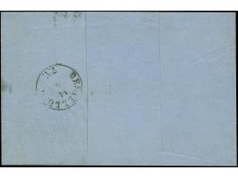 ½ Ngr. auf grau, Type I, und 1851/63,3 Pfg. grün, beide gering berührt, sonst vollrandig, mit Nr. "8" und nebengesetztem Dopp