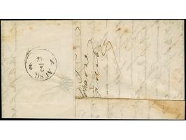 ½ Ngr. auf grau, Type I, waagerechter 4er-Streifen, das rechte Paar unten leicht berührt, sonst voll- bis breitrandig, mit kl