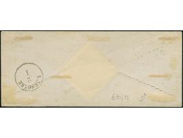 1 Ngr. auf mattgraurot, Type I, voll- bis breitrandig, mit klar aufgesetzter Nr. "15" und sauber nebengesetztem Einkreisstemp