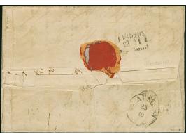 1 Ngr. auf mattgraurot, Type I, 4er-Block und waagerechtes Paar, mit Nr. "1" und nebengesetztem Doppelkreisstempel "DRESDEN 2