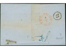 1 Ngr. auf mattgraurot, waagerechter 4er-Streifen und Einzelstück, mit einzeln aufgesetzter Nr. "144" und sauber nebengesetzt