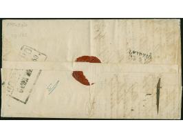 1 Ngr. auf mattgraurot, waagerechter 4er-Streifen und 2Einzelstücke, mit Nr. "2" und sauber nebengesetztem Doppelkreisstempel