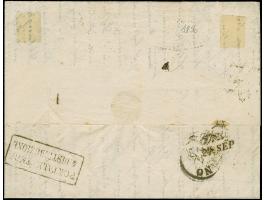 3 Ngr. auf gelb, voll- bis breitrandig, mit Nr. "2" und sauber nebengesetztem Doppelkreisstempel "DRESDEN 23 9" (1856) auf ko